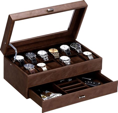 fake leather watch box|best leather watch boxes.